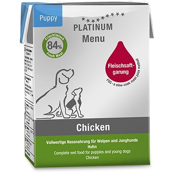 Platinum natural menu puppy chicken 375 g (4260208740597)