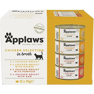 Applaws konzerva Cat multipack kuřecí výběr 12 × 70 g (5060333437374)