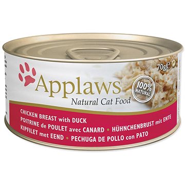Applaws konzerva Cat kuřecí prsa a kachna 70 g (5060333434717)