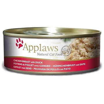 Applaws konzerva Cat kuřecí prsa a kachna 156 g (5060122494205)