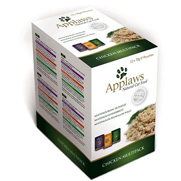 Applaws kapsička Cat multipack kuřecí výběr 12 × 70 g (5060122496599)