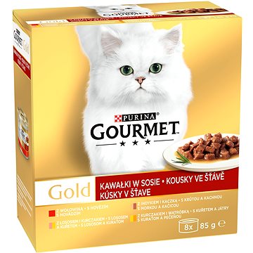 Gourmet gold (8 × 85 g) – kousky ve šťávě (7613034584878)