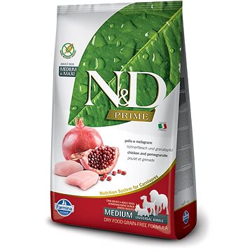 N&D PRIME grain free dog adult M/L chicken & pomegranate 2,5 kg (8010276036049)