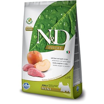 N&D PRIME grain free dog adult mini boar & apple 2,5 kg (8010276021649)