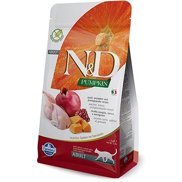 N&D PUMPKIN grain free cat quail & pomegranate 1,5 kg (8010276035387)