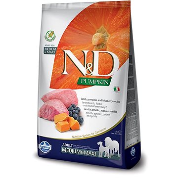 N&D PUMPKIN grain free dog adult M/L lamb & blueberry 12 kg (8010276033369)