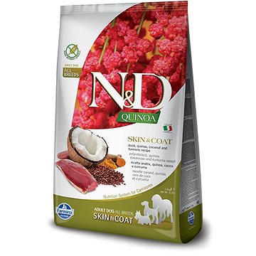 N&D grain free quinoa dog skin & coat duck & coconut 2,5 kg (8010276035608)