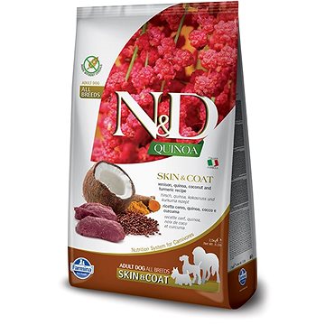 N&D QUINOA grain free dog skin & coat venison & coconut 2,5g (8010276035615)