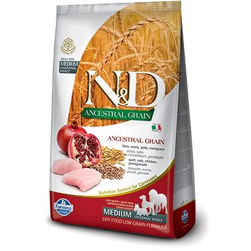 N&D low grain dog adult M/L chicken & pomegranate 2,5 kg (8010276036230)