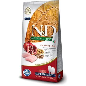 N&D low grain dog adult M/L chicken & pomegranate 12 kg (8010276036247)
