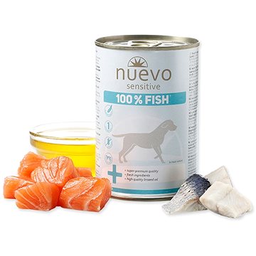 Nuevo pes sensitive rybí monoprotein konzerva 375 g (4250231534621)