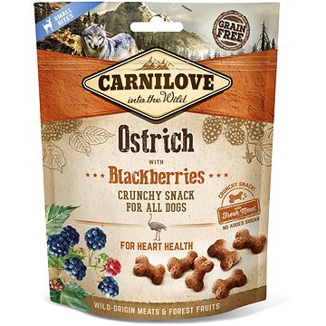 Carnilove dog crunchy snack ostrich with blackberries with fresh meat 200 g (8595602527274)