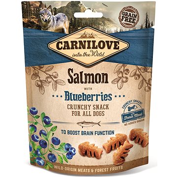 Carnilove dog crunchy snack salmon with blueberries with fresh meat 200 g (8595602528851)
