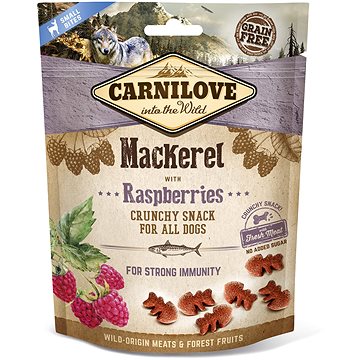 Carnilove dog crunchy snack mackerel with raspberries with fresh meat 200 g (8595602528875)