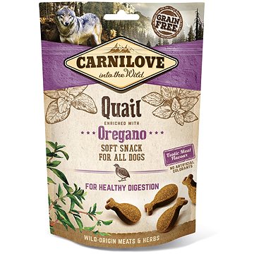 Carnilove dog semi moist snack quail enriched with oregano 200 g (8595602527359)