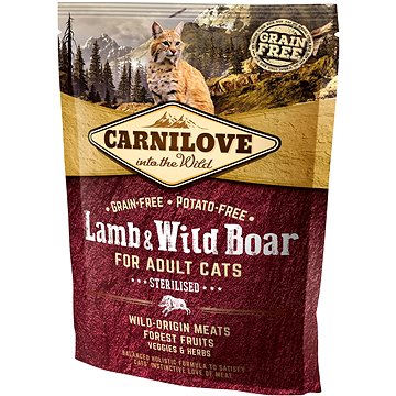 Carnilove lamb & wild boar for adult cats – sterilised 400 g (8595602512324)