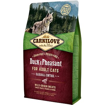Carnilove duck & pheasant for adult cats – hairball control 2 kg (8595602512348)
