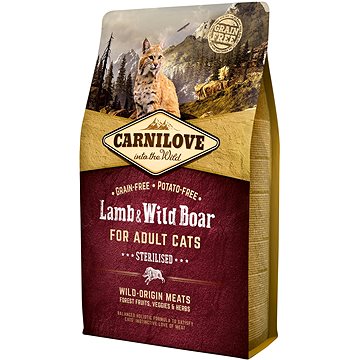 Carnilove lamb & wild boar for adult cats – sterilised 2 kg (8595602512317)