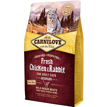 Carnilove fresh chicken & rabbit gourmand for adult cats 2 kg (8595602527397)