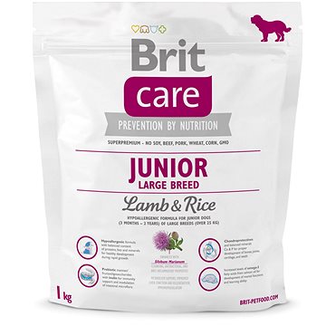 Brit Care junior large breed lamb & rice 1 kg (8595602509850)