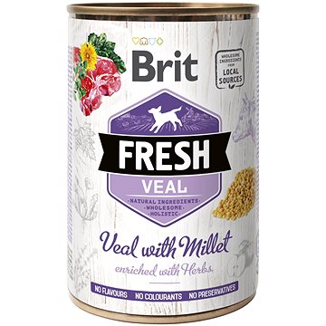 Brit Fresh Veal with millet 400 g (8595602533855)