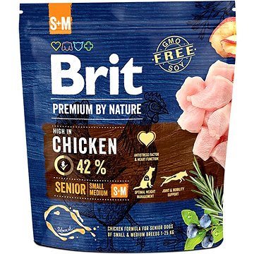Brit Premium by Nature Senior S+M 1 kg (8595602526383)