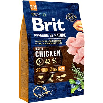 Brit Premium by Nature Senior S+M 3 kg (8595602526390)