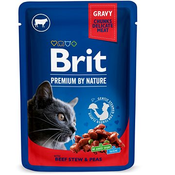 Brit Premium Cat Pouches with Beef Stew & Peas 100 g (8595602505982)