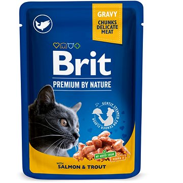 Brit Premium Cat Pouches with Salmon & Trout 100 g (8595602505999)