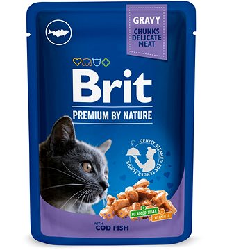 Brit Premium Cat Pouches with Cod Fish 100 g (8595602506002)