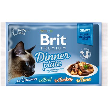 Brit Premium Cat Delicate Fillets in Gravy Dinner Plate 340 g (4 × 85 g) (8595602519415)