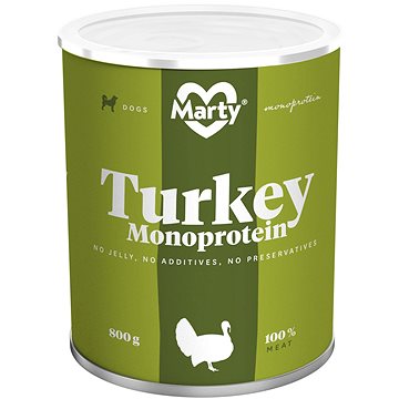 MARTY Monoprotein 100% maso krůtí 800 g (8595174340660)