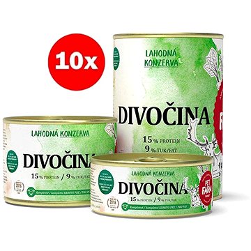 Pet Farm Family Divočina 10 × 400 g (8594178740544)