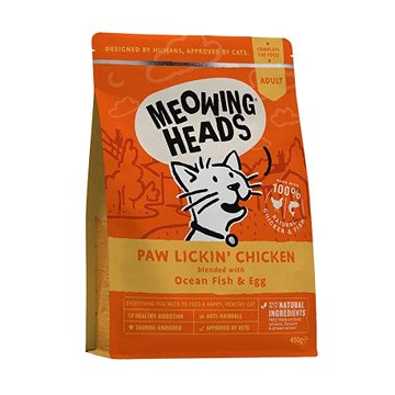Meowing Heads Paw Lickin’ Chicken 450 g (5060189114320)