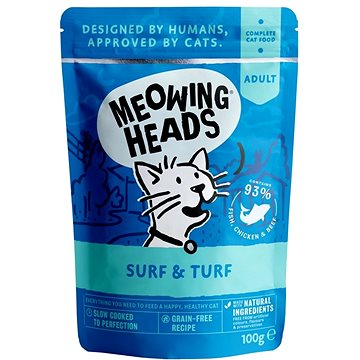Meowing Heads Surf & Turf kapsička 100 g (5060189114252)