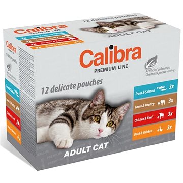 Calibra Cat kapsa Premium Adult multipack 12 × 100 g (8594062084860)