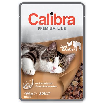 Calibra Premium Cat Adult kapsička Jehněčí & Drůbež 100 g (8594062084853)