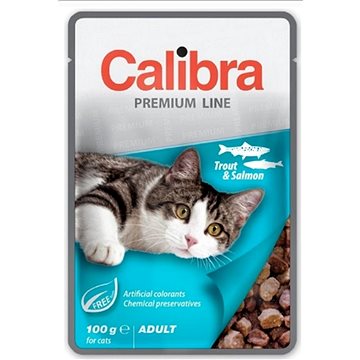 Calibra Cat kapsa Premium Adult Trout & Salmon 100 g (8594062084785)