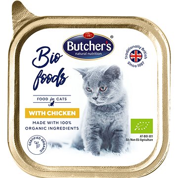 Butcher's Bio vanička pro kočky s kuřecím 85 g (5011792003884)