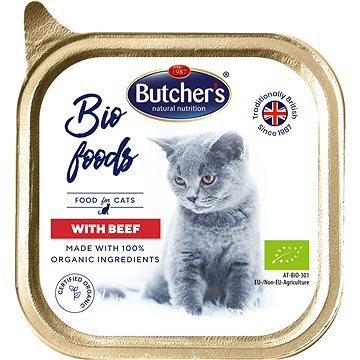 Butcher's Bio vanička pro kočky s hovězím 85 g (5011792003891)