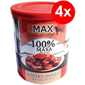 MAX deluxe kostky hovězí svaloviny 800 g, 4 ks (8594025084234)