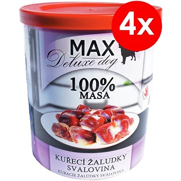 MAX deluxe kuřecí žaludky – svalovina 800 g, 4 ks (8594025084142)