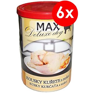 MAX deluxe kousky kuřete s mrkví 400 g, 6 ks (8594025082742)