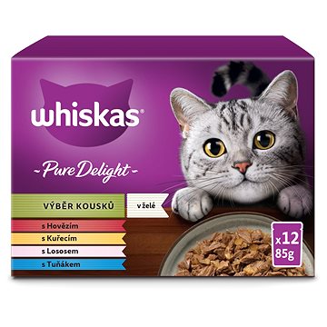 Whiskas Casserole kapsička mixovaný výběr v želé pro dospělé kočky 12 × 100 g (5900951264429)
