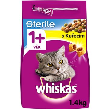 Whiskas granule kuřecí pro kastrované dospělé kočky 1,4 kg (5900951304354)