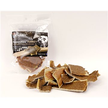 HenArt SuperChew krůtí maso 250 g, pro stření a velká plemena psů (8719747821206)
