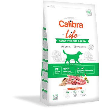 Calibra Dog Life Adult Medium Breed Lamb 12 kg (8594062086628)