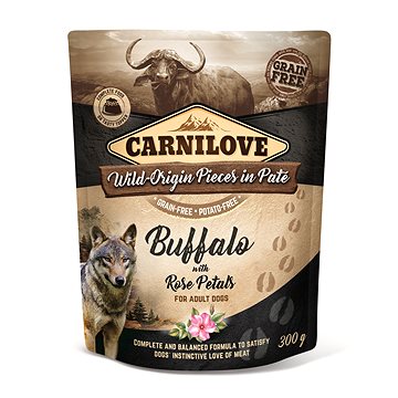 Carnilove Dog Pouch Paté Buffalo with Rose Petals 300 g (8595602537716)