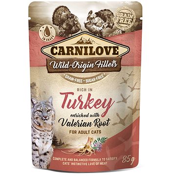 Carnilove Cat Pouch Rich in Turkey Enriched with Valerian 85 g (8595602538348)