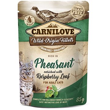 Carnilove Cat Pouch Rich in Pheasant Enriched with Raspberry Leaves 85 g (8595602538379)